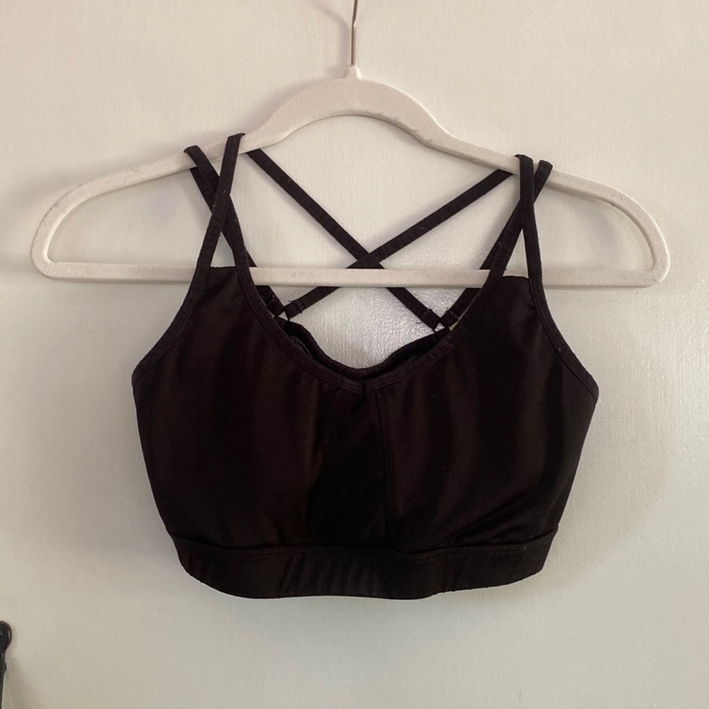 Reebok black sports bra